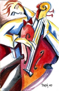 Bass Player by Jennifer Main